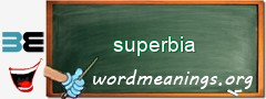 WordMeaning blackboard for superbia